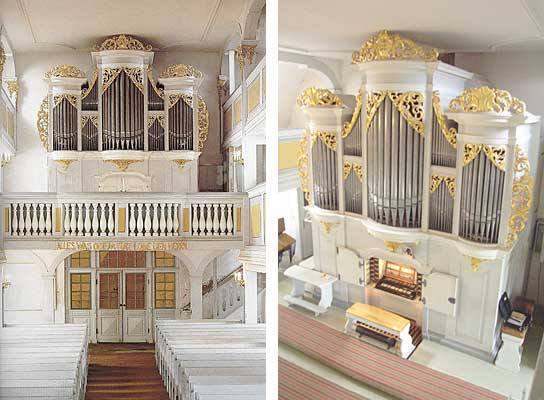 [bild] 1731 Gottfried Silbermann, Reinhardtsgrimma ~ Orgelläktare och orgel